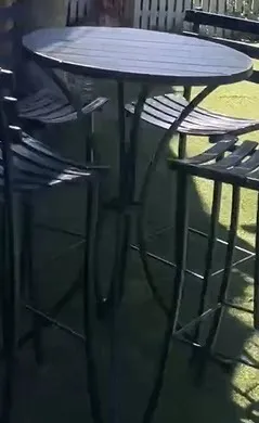 wrought iron cocktail table