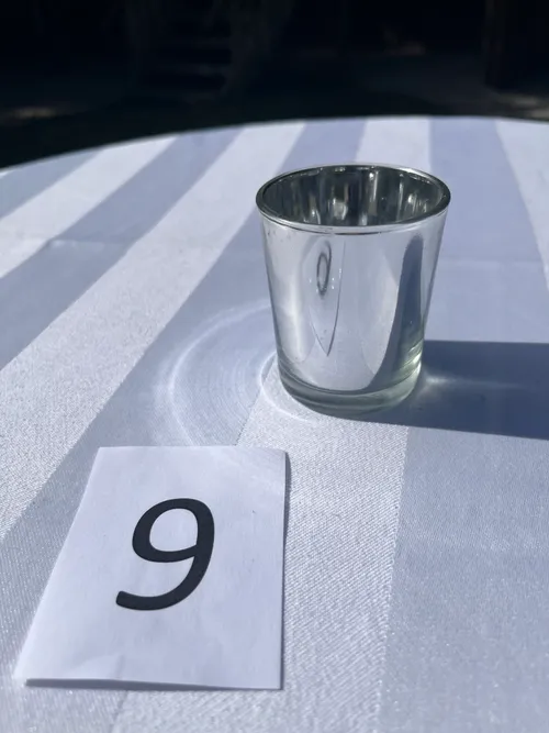 Candle Holder / Votive - Silver - Solid