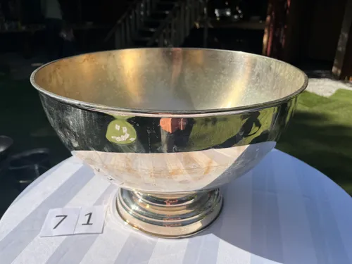 Champagne Cooler / Drinks Bath - Pure Silver Edge Rim - LRG