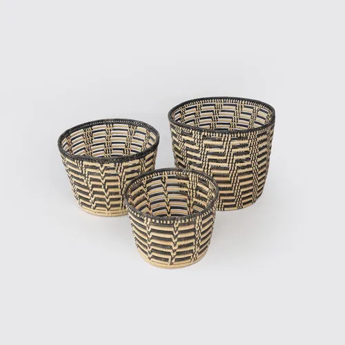 Basket Natural with Black