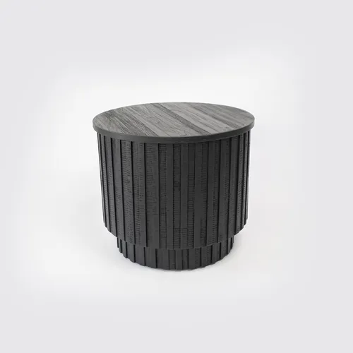 Wooden Side Table Black