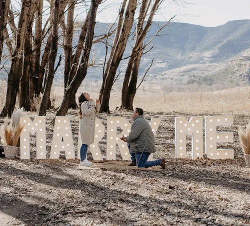 MARRY ME Marquee Letters