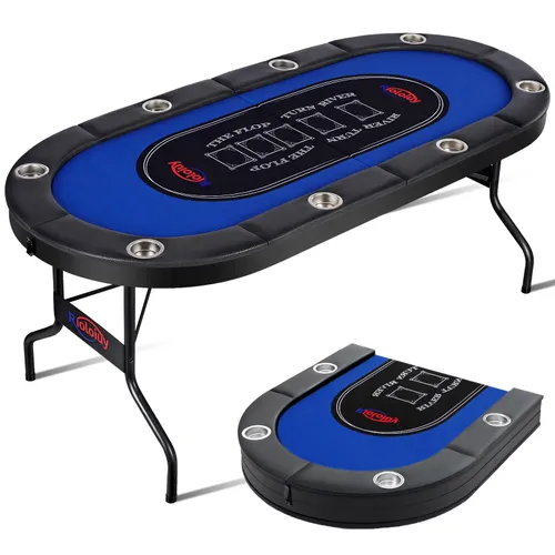 Foldable poker table 