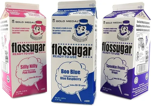 Blue & Pink cotton candy sugar ( TWO 8oz CONTAINERS OF EACH COLOR) )  