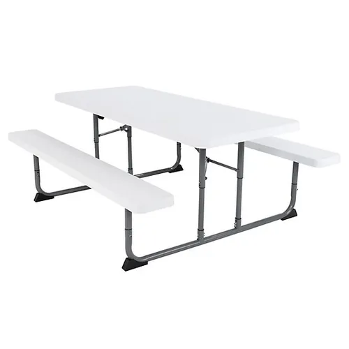  white 6FT foldable picnic table