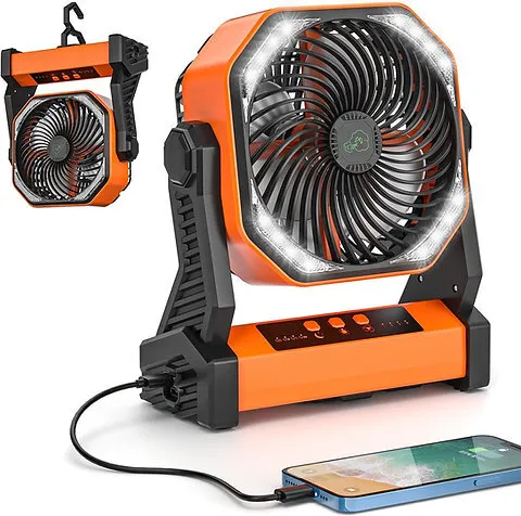 Rechargeable camping fan with Lantern
