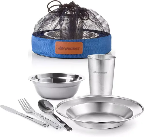 Cup & Plate - Stainless Steel 