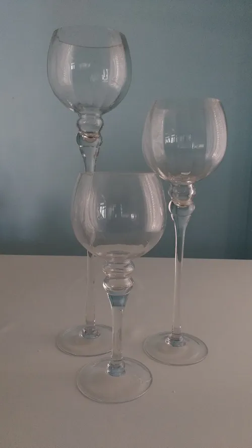 3 piece Glass Floating Candle Holder