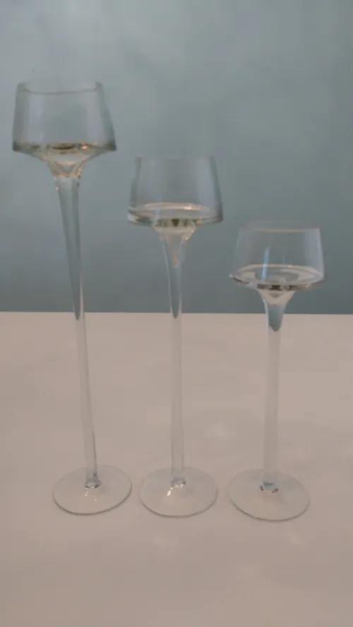 3 Piece Glass Medium Floating Candle Holders