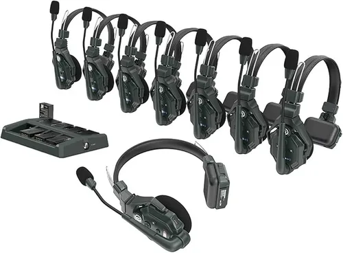 HOLLYLAND SOLIDCOM C1 8S WIRELESS INTERCOM SYSTEM W/ 8 HEADSETS