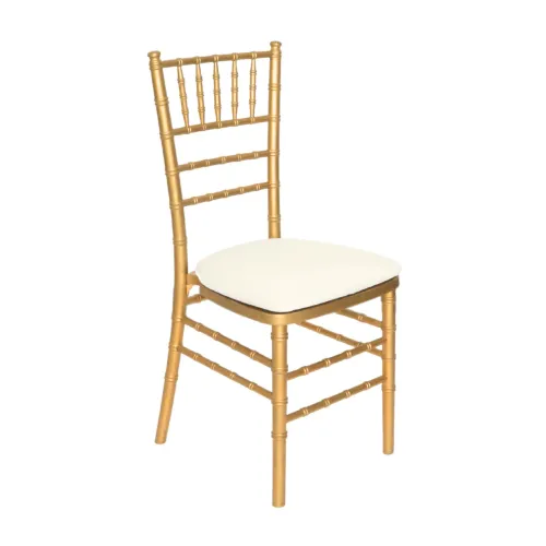gold chiavari chairs with cushion