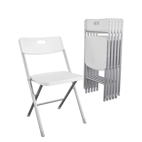 White folding chair
