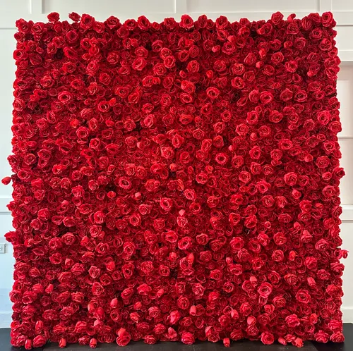 Red Floral Wall