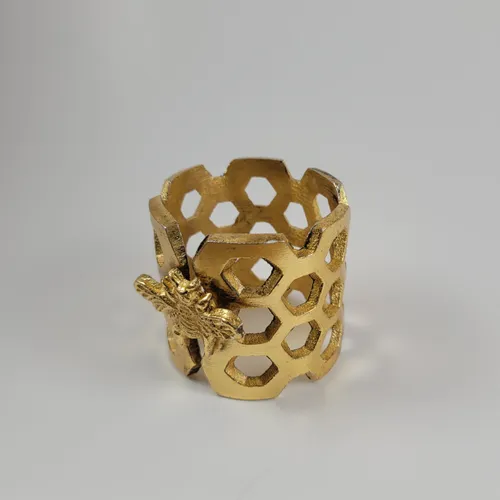Gold Bee Napkin Holder
