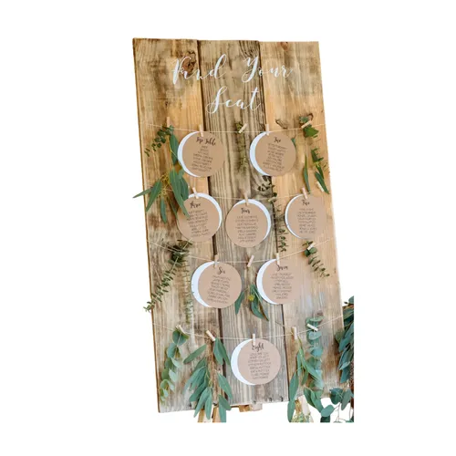 Signage - Table Plan - Rustic Romance