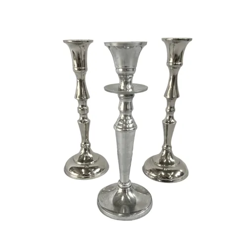Candlestick - Ornate Silver