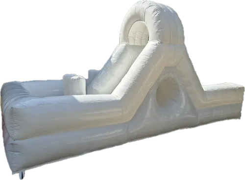 Brincolin Inflable con resbaladilla blanco 6mx3m