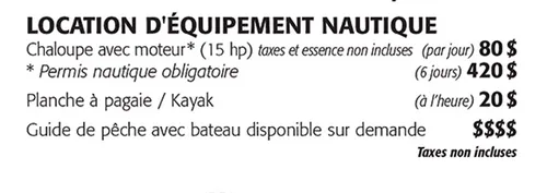 Location de Chaloupe: 6 HP / JOURNEE