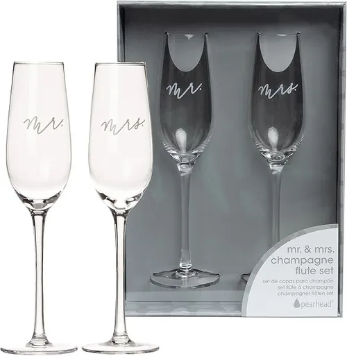 Mr. and Mrs. Champagne Flutes
