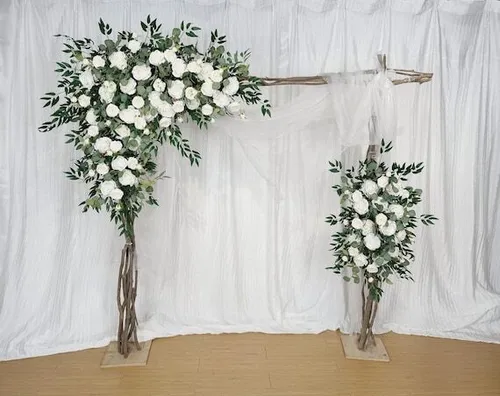 Floral Arch Swag in Amelia (green and white)