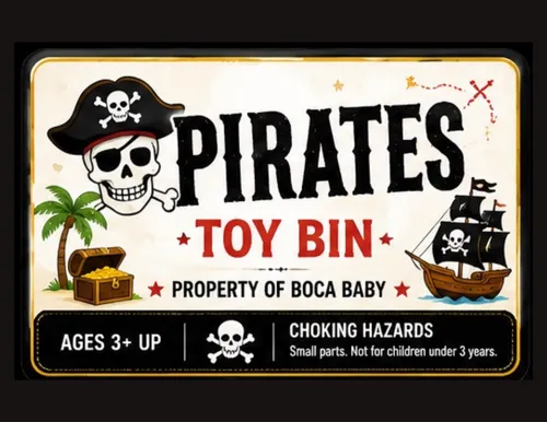 Pirate Theme Toddler Bin