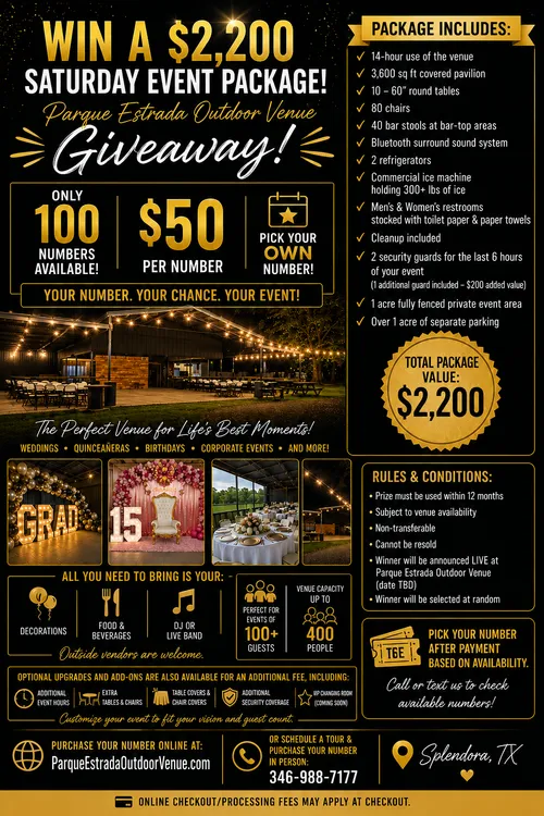 PARQUE ESTRADA GIVEAWAY ENTRY!