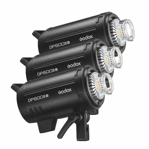 Stúdióvaku Godox DP600IIIv hármas szett kioldókkal 