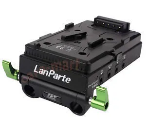 V-lock battery plate with HDMI splitter