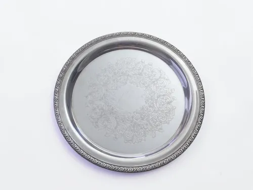Silver Round Serving Trays