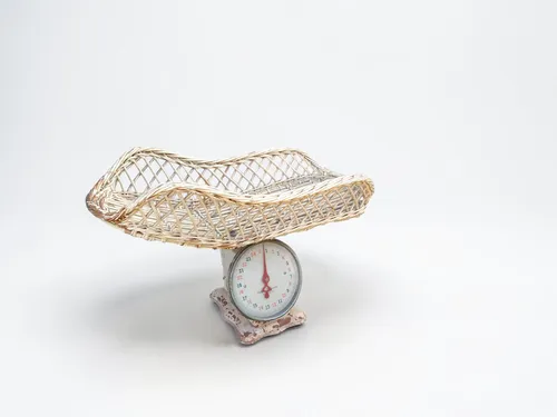Antique Wicker Baby Scale Prop