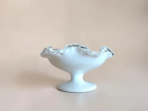 Silver Crest Milk Glass Dishes
