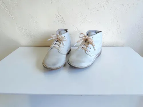 Vintage White First Walker Shoes