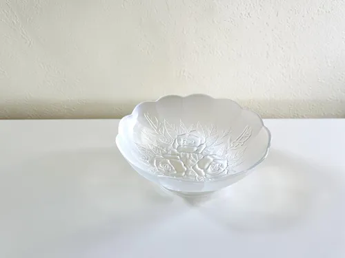 Frosted Rose Glass Bowls