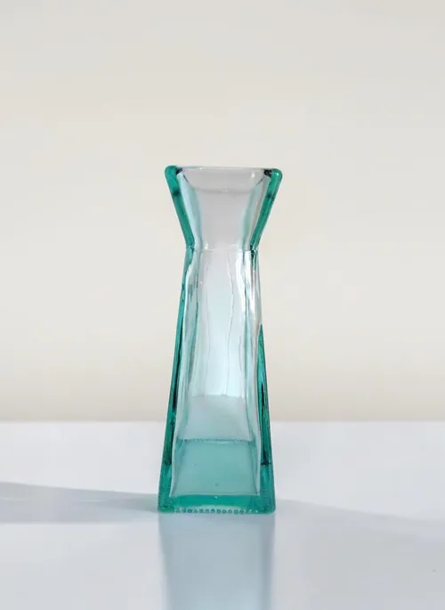 Aqua Recycled Glass Vase