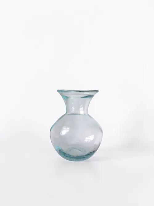 Light Aqua Recycled Glass Vase