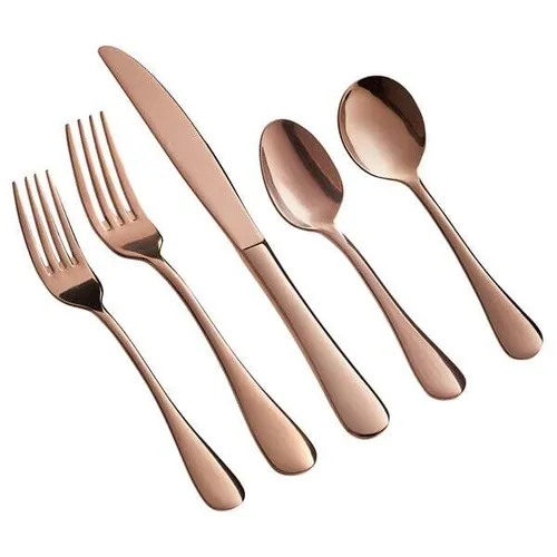 Acopa Vernon Rose Gold Heavy Flatware Set