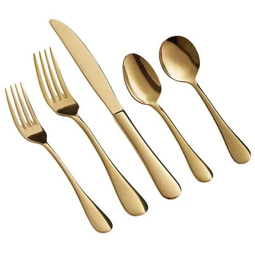 Acopa Vernon Gold Heavy Flatware Set