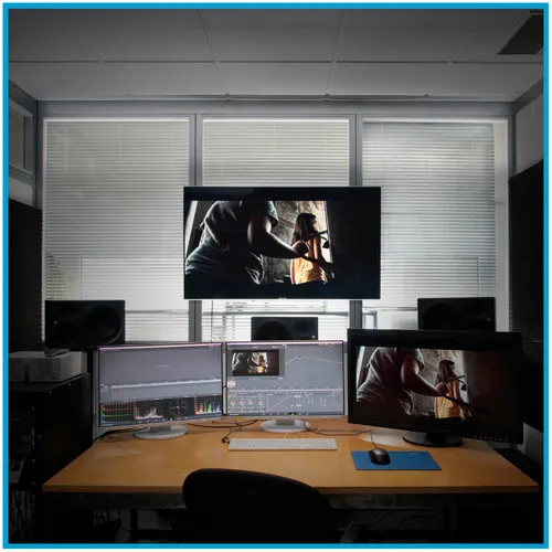 Schnittraum 2, 4K Monitoring, 5.1