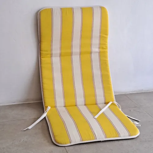 Yellow White Striped Chair Cover