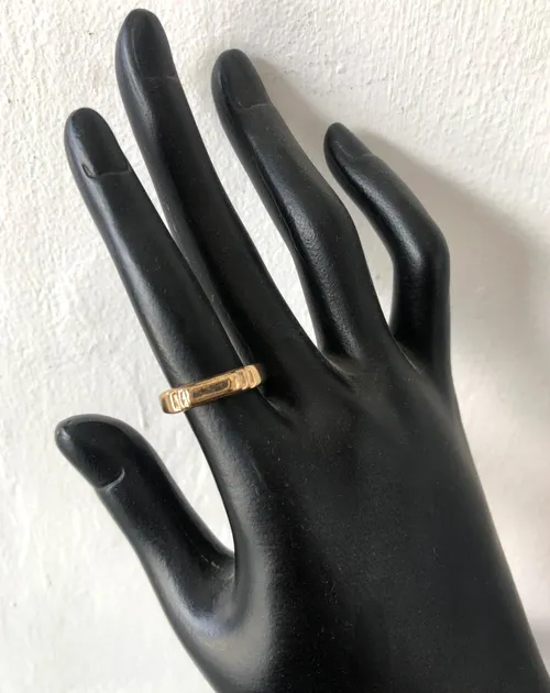 Gold Ring with Engraving