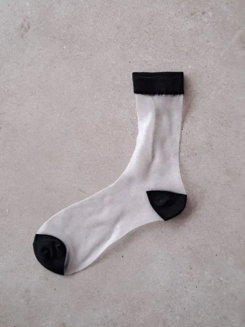 Black White Sheer Socks