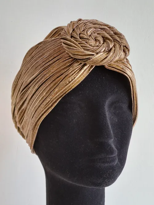 Gold Shimmery Turban