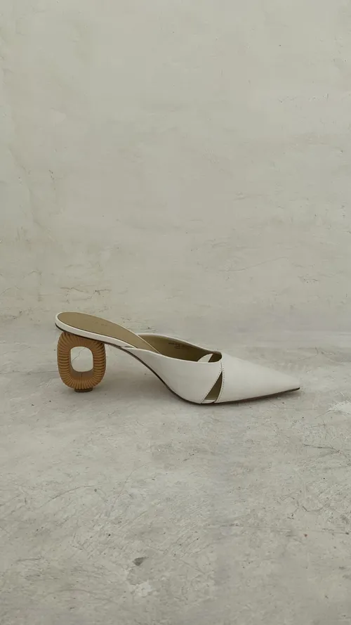 Sculptural Heel Mules