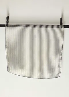 Sheer Black and White Striped Scarf