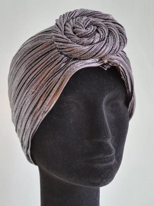 Shimmery SIlver Turban