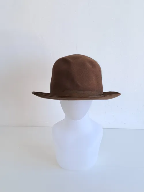 Dark Brown Felt Fedora Hat