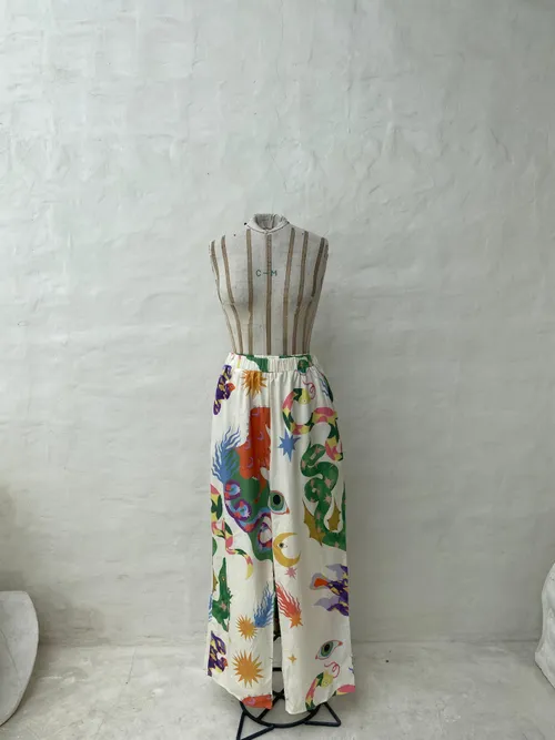 Animal Printed Green Pants