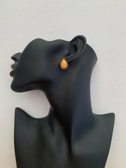 Yellow Teardrop Earrings