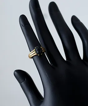 Black Gemstone Ring