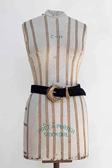 Black Velvet Belt with Gold Buckle